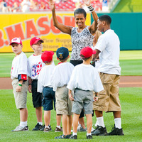First Lady Michelle Obama at Washington Nationals Game